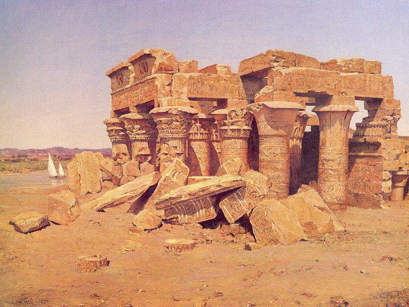 Palmer, Walter Launt The Egyptian Temple of Kom-Ombo Germany oil painting art